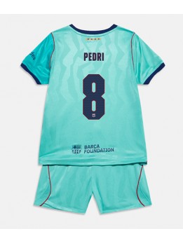 Barcelona Pedri Gonzalez #8 Ausweichtrikot für Kinder 2026-27 Kurzarm (+ Kurze Hosen)